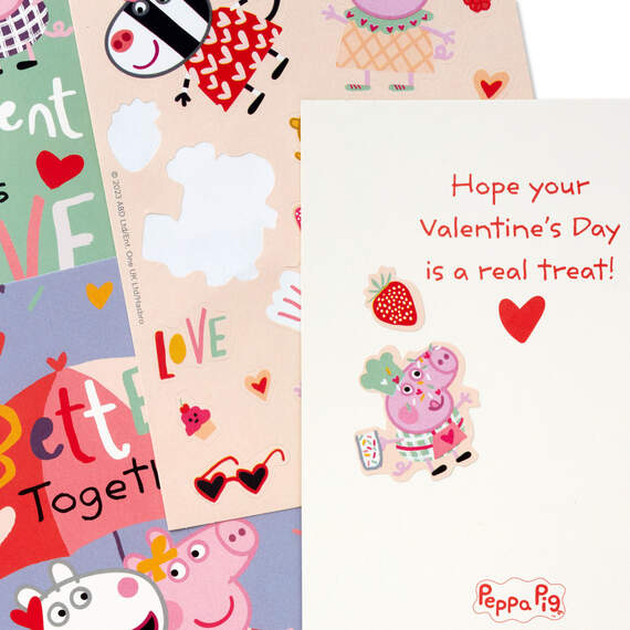 Peppa Pig Kids Assorted Valentines With Stickers, Pack of 24, , large image number 5