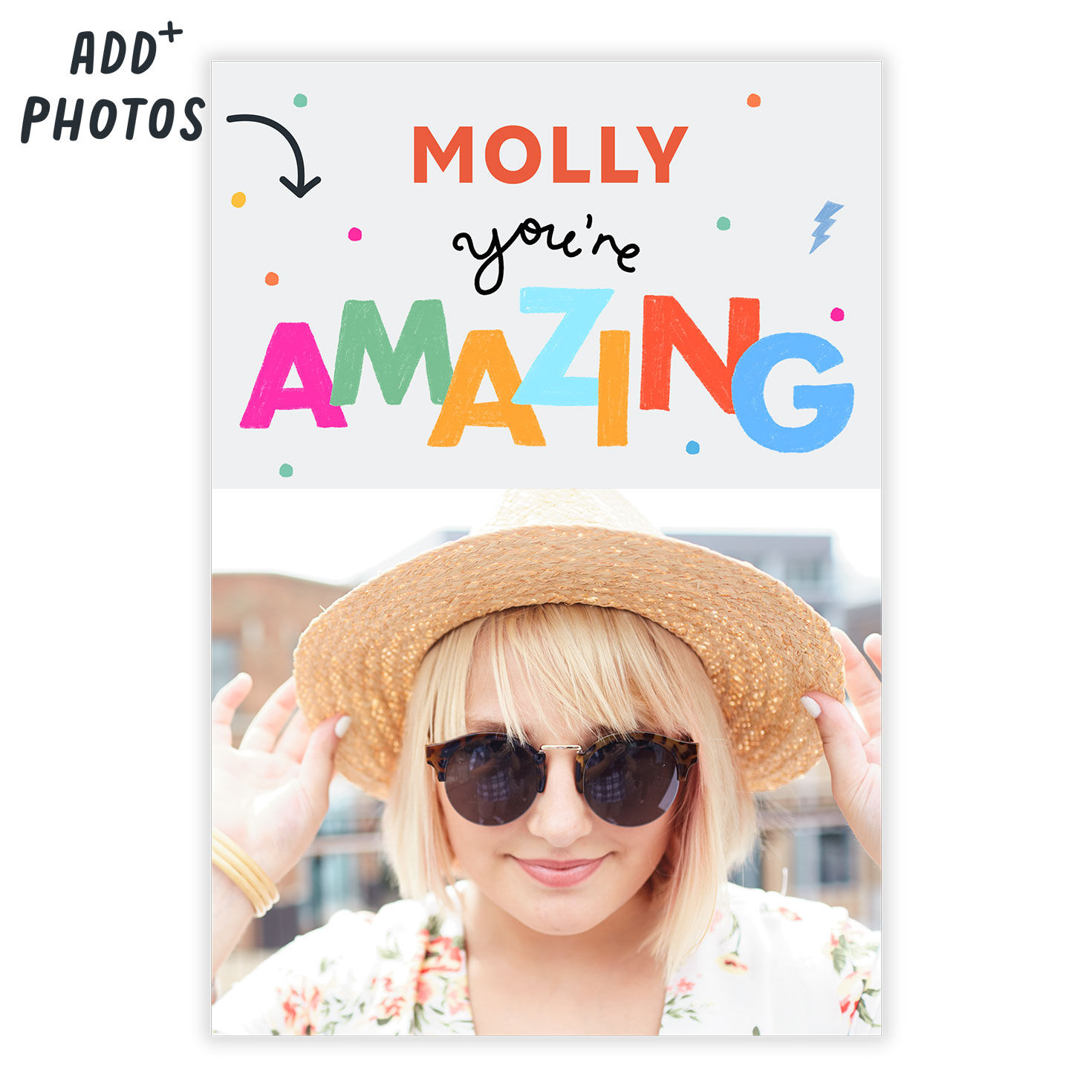 Personalized You're Amazing Photo Card  image number 2