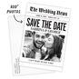 Newspaper Personalized Wedding Save the Date Card Card Front indicating personalization image number 2