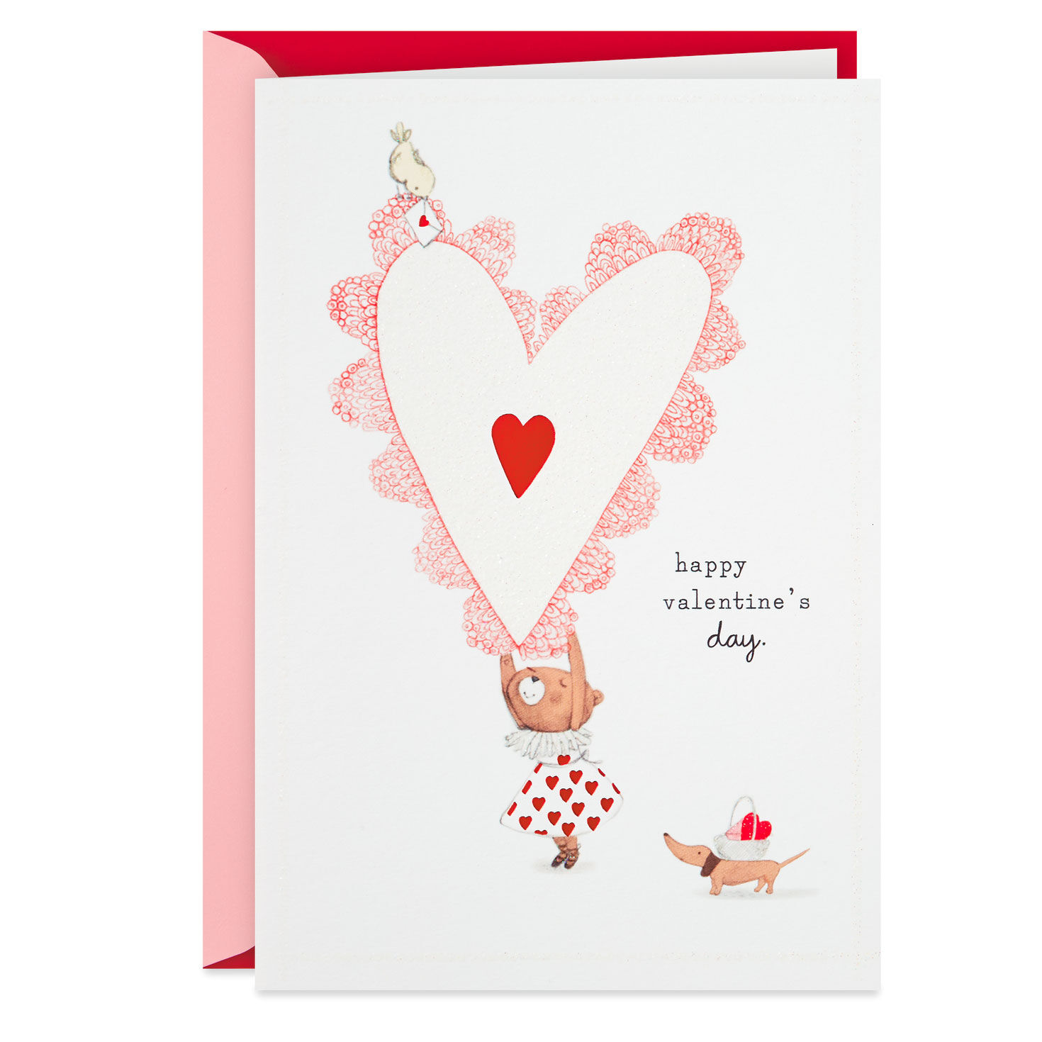 Cute Animals Heart Full of Happy Valentine's Day Card