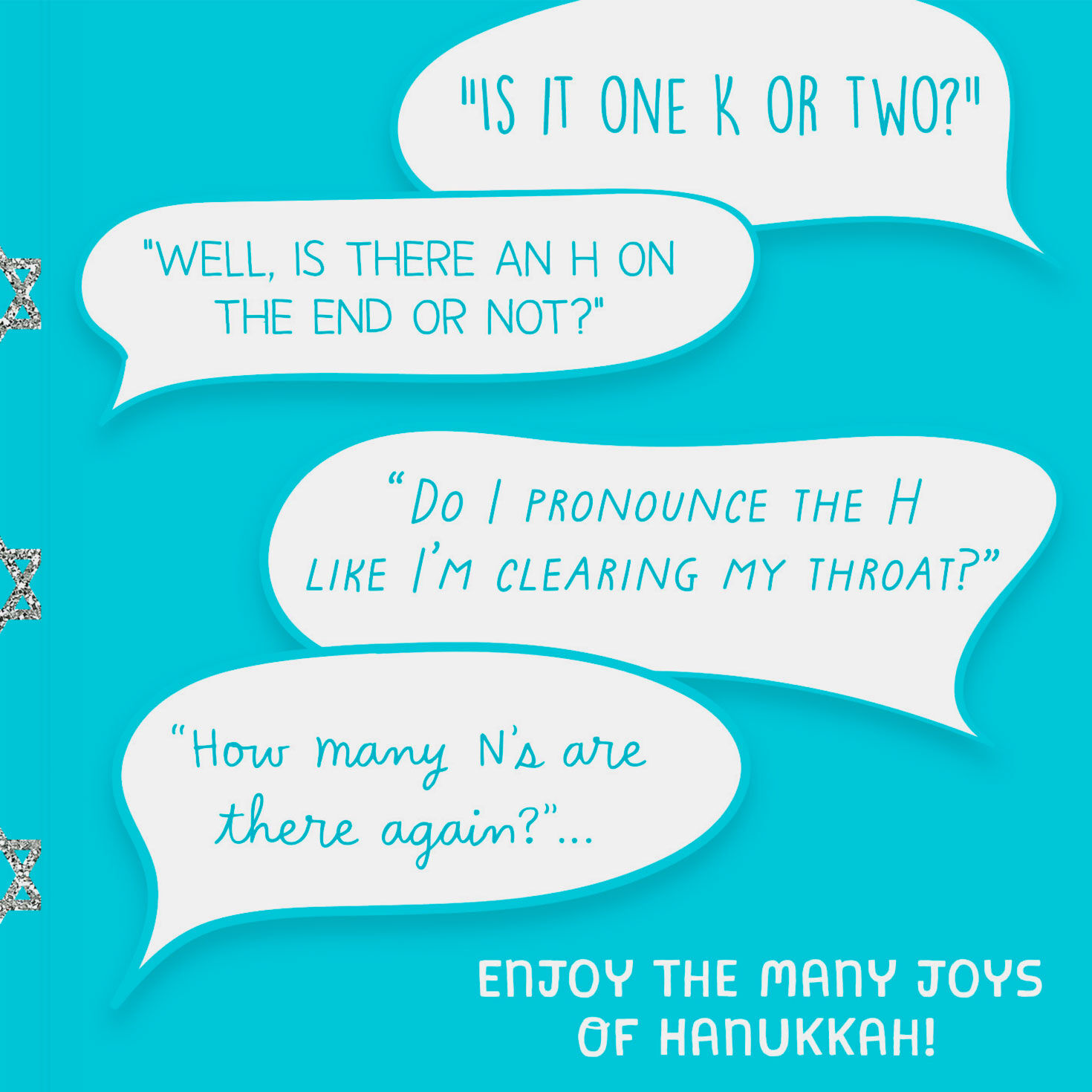 Words of the Season Funny Hanukkah Card, , large image number 2