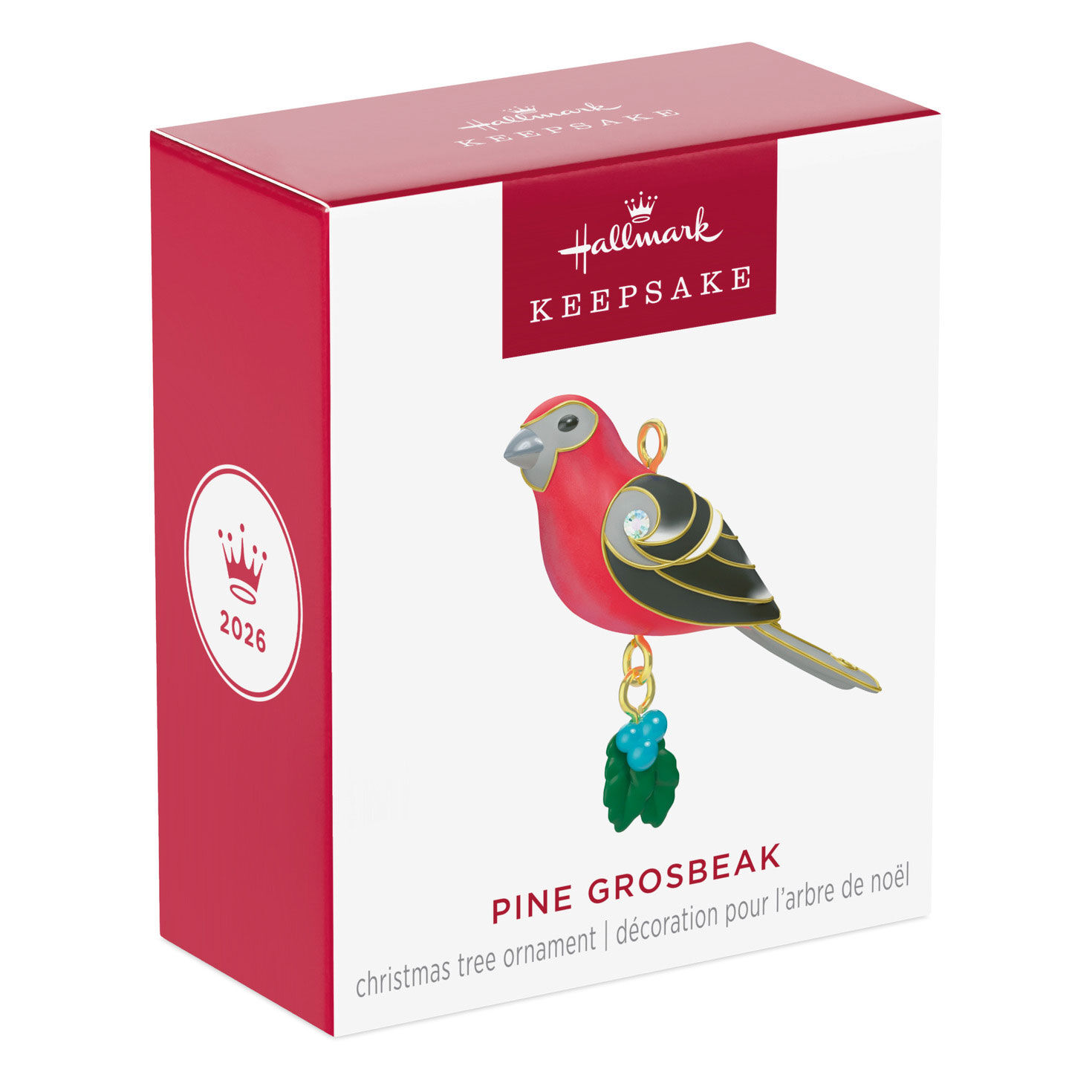 Pink and Black Bird Keepsake Ornament package front image number 7