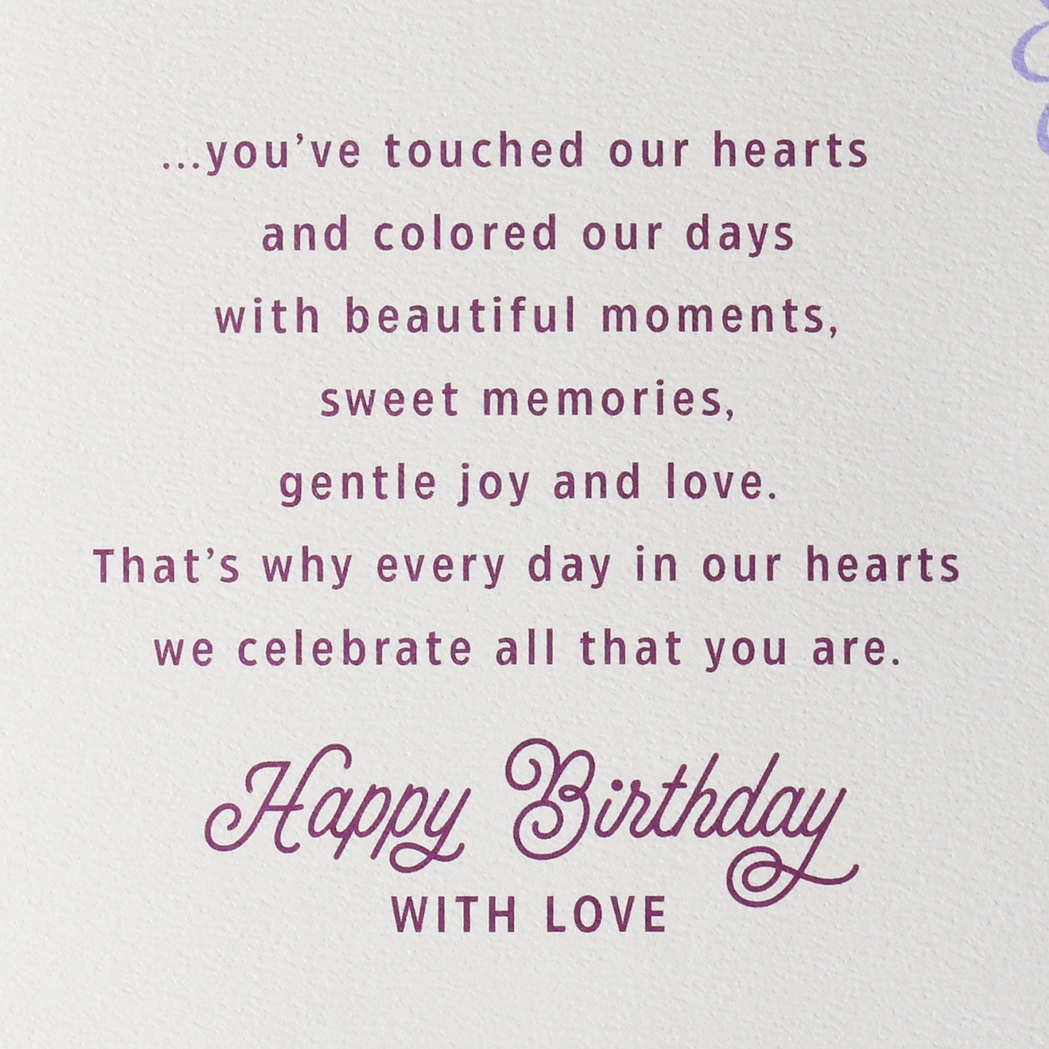 Girl and Flowers Granddaughter Birthday Card Sentiment image number 2