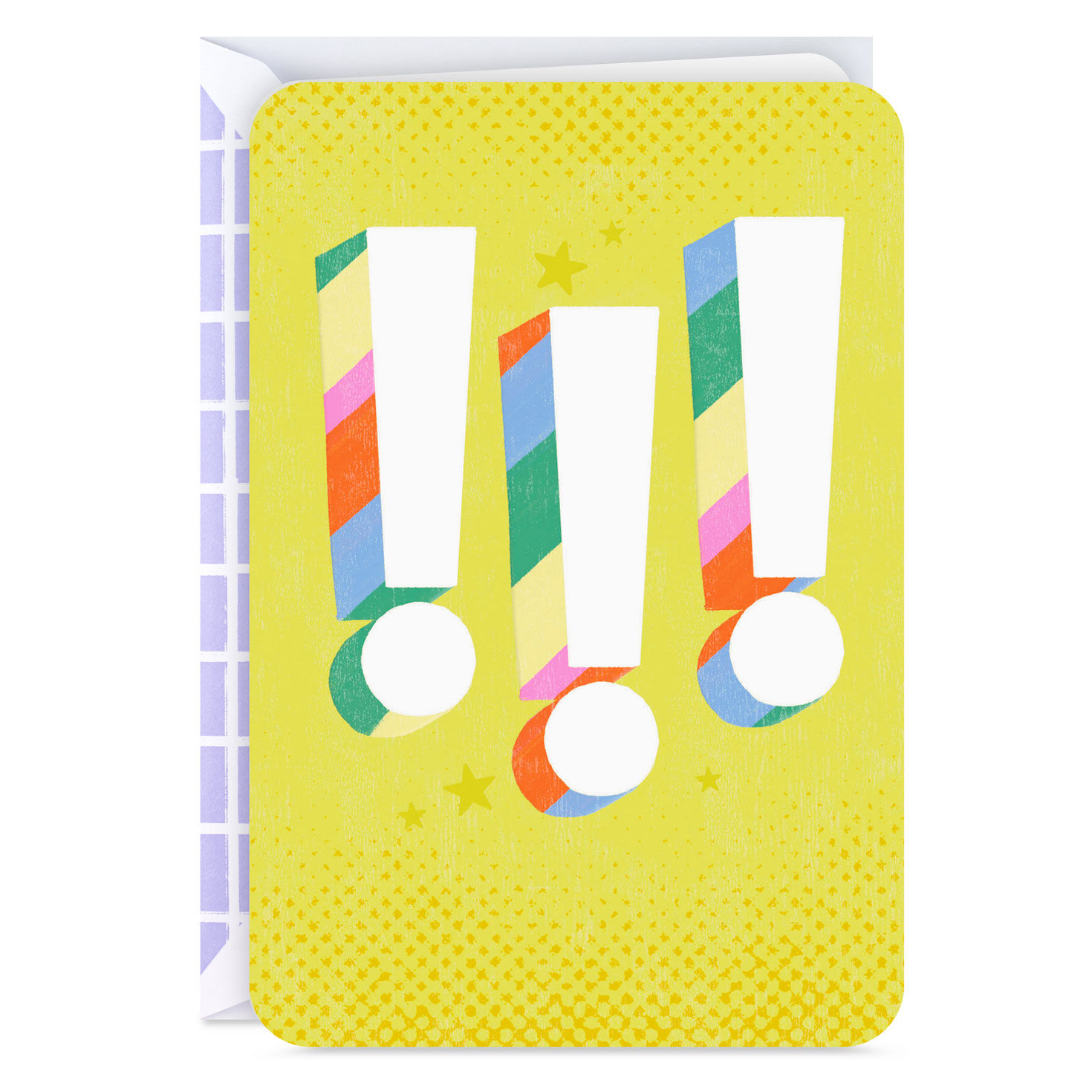 Exclamation Points and Stars Blank Card