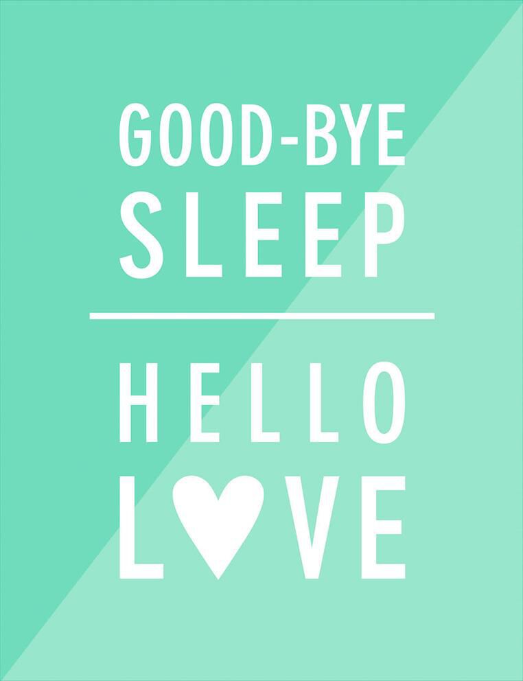 Good-Bye Sleep, Hello Love New Baby Card