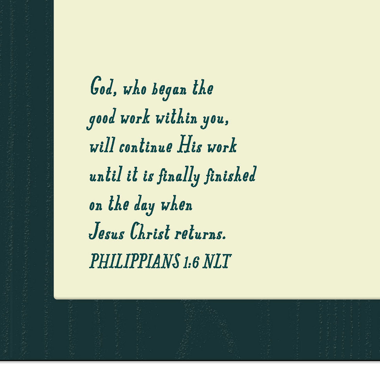 Leaves and Teal Religious Clergy Appreciation Card scripture image number 3