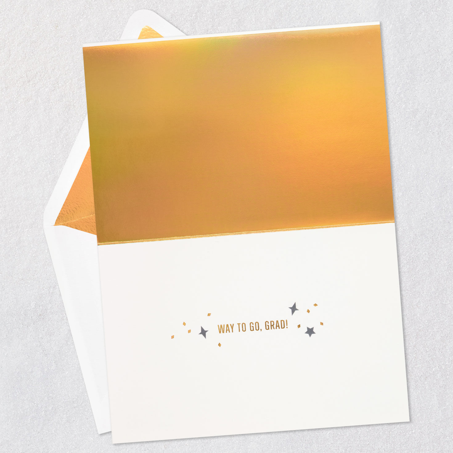 Mortarboard Caps Confetti Shaker Graduation Card Open card with envelope image number 3