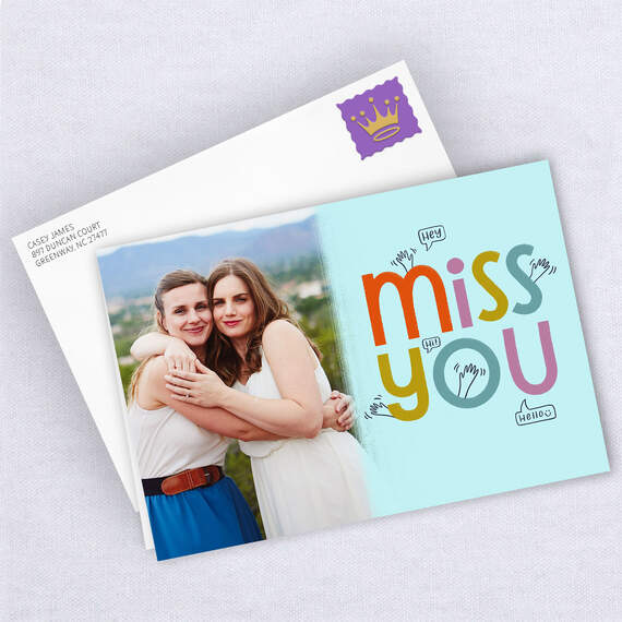 Personalized Miss You Photo Card, , large image number 4