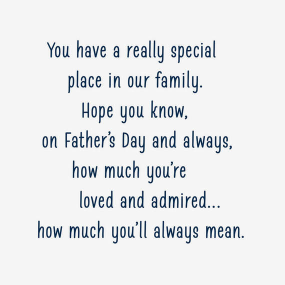 Loved and Admired Father's Day Card for Son-in-Law, , large image number 2