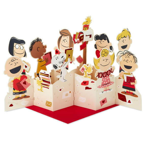 Jumbo The Peanuts Gang® 3D Pop-Up Valentine's Day Card, , large image number 1
