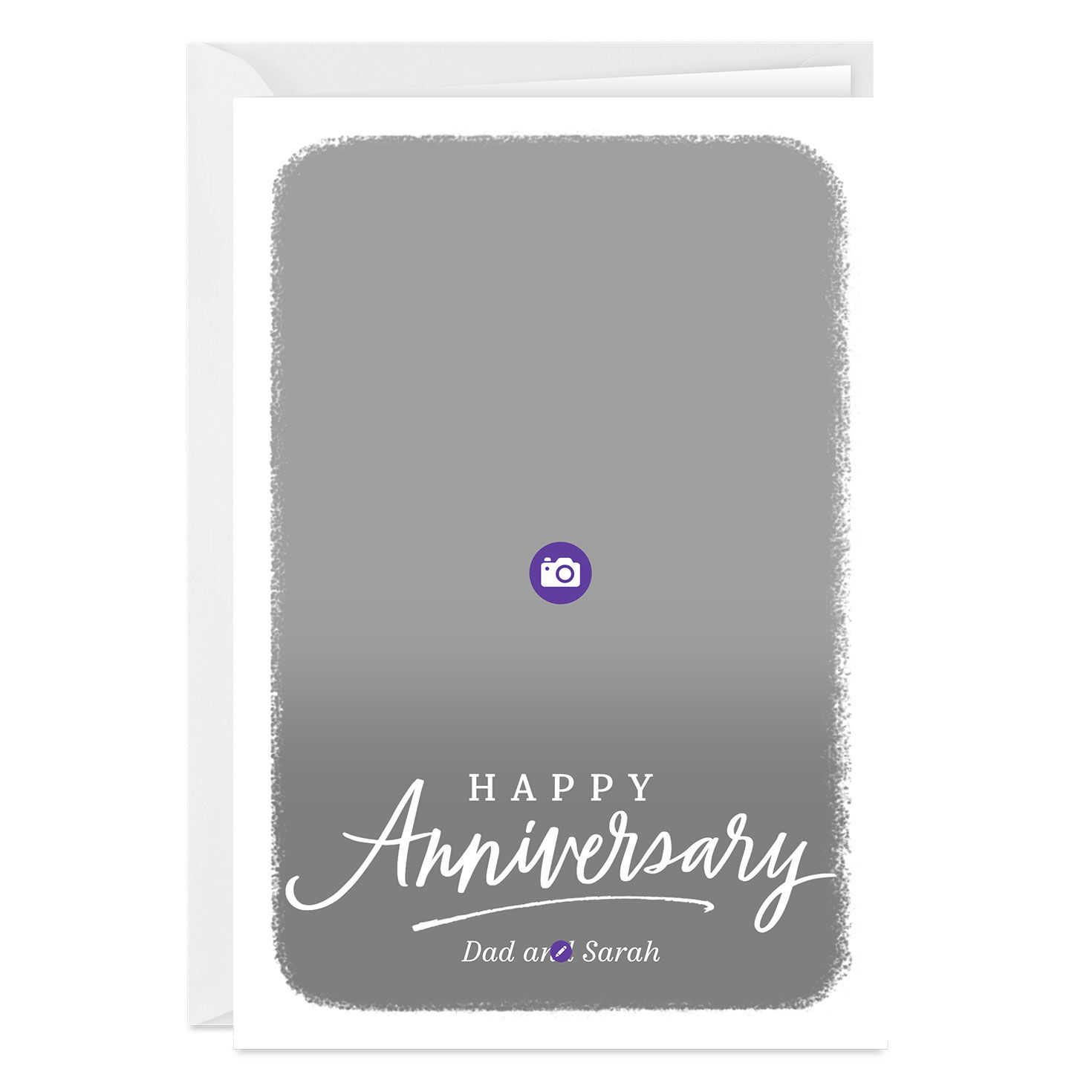 Personalized White Frame Anniversary Photo Card  image number 3