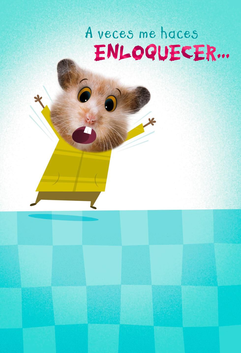 Crazy Hamster Spanish-Language Love Card