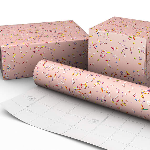 Cake Sprinkles on Pink Wrapping Paper, 20 sq. ft., , large image number 3