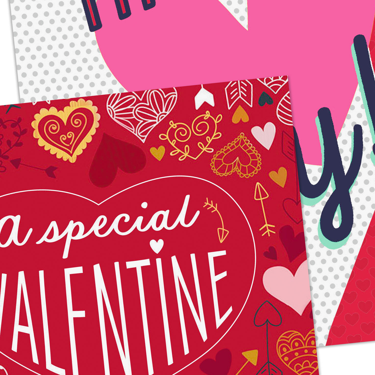 Fun Icons and Doodles Kids Valentine's Day Card Pack Card Fronts Detail image number 5