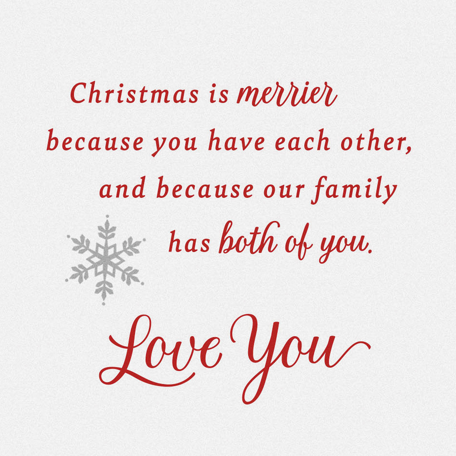 Snowy Couple Christmas Card for Grandson & Wife Sentiment image number 2