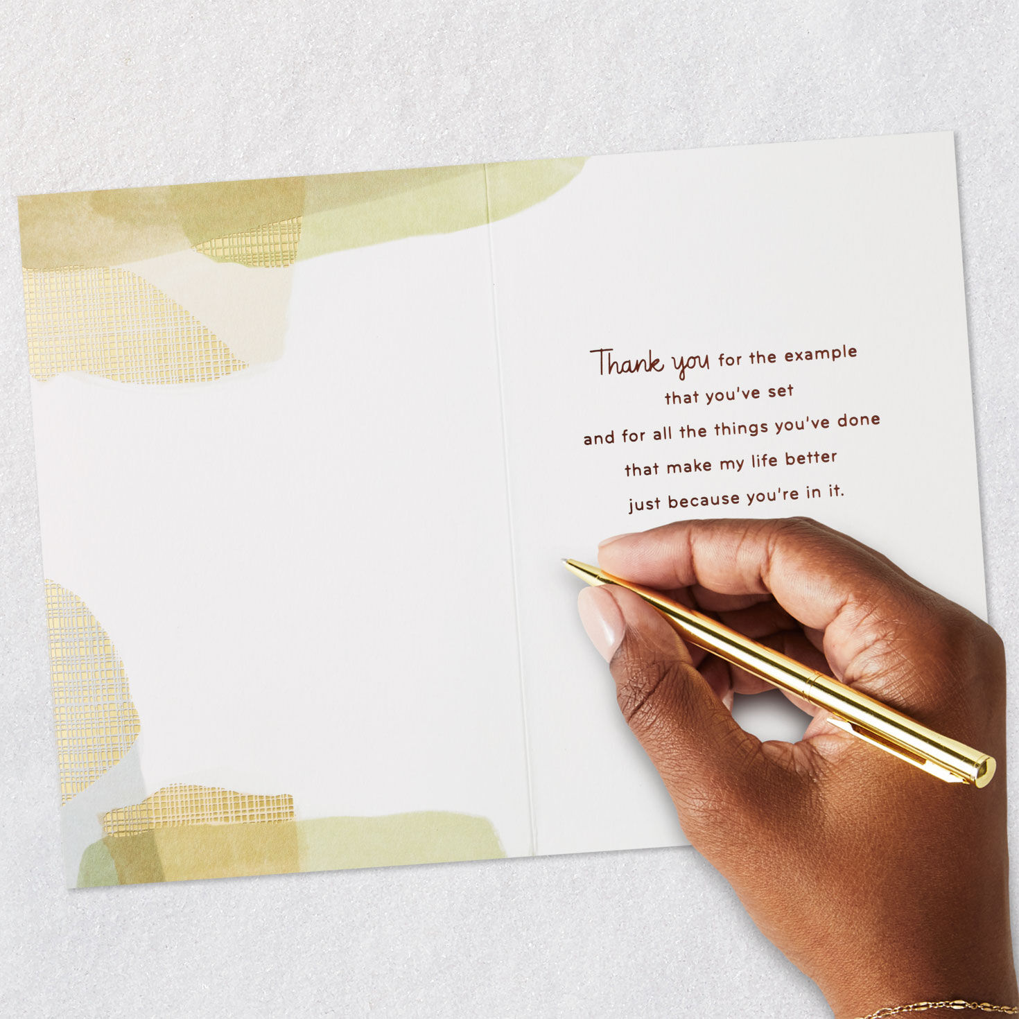 Modern Gold Arches Parent Birthday Card Signing card image number 6