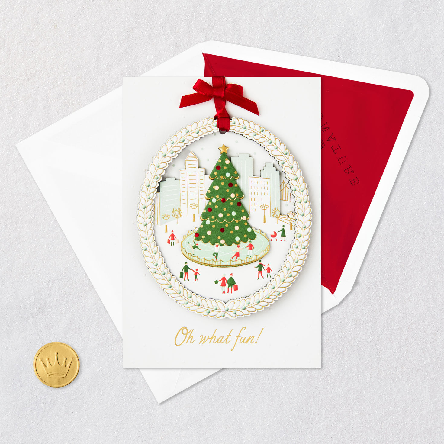 Oh What Fun Christmas Card With Laser-Cut Ornament for only USD 9.99 | Hallmark