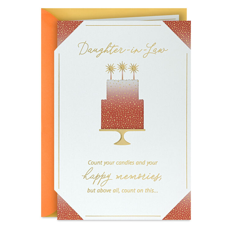 Count Your Candles Birthday Card for Daughter-in-Law, , large image number 1