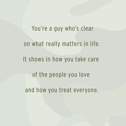 A Good Dad and a Good Man Father's Day Card, 
