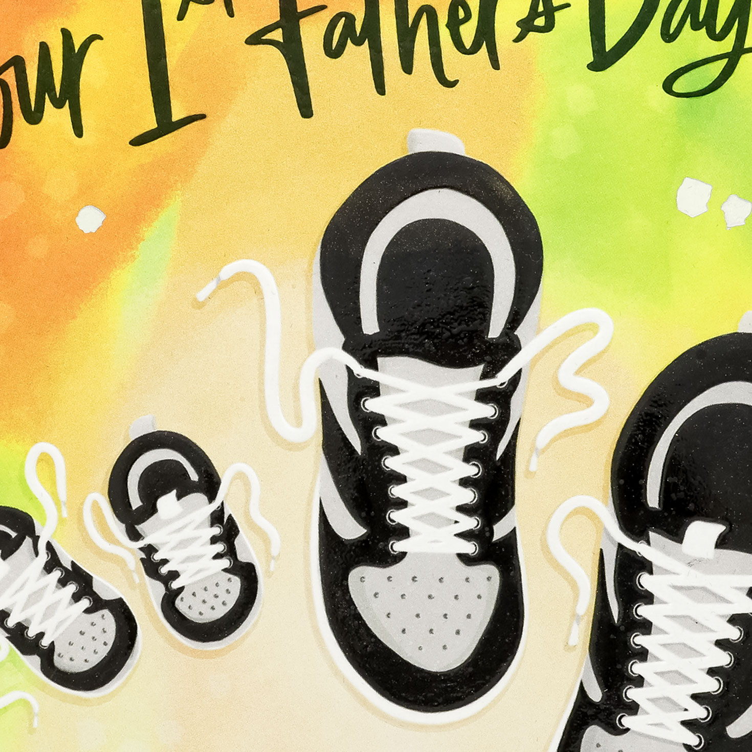 Big and Little Sneakers First Father's Day Card Card Front Detail image number 5