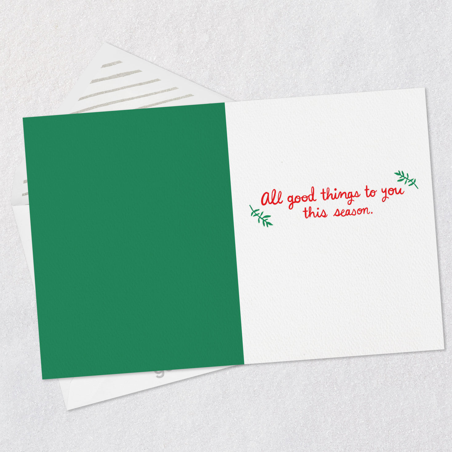 Peace Love Joy Dove and Trees Christmas Card, , large image number 3