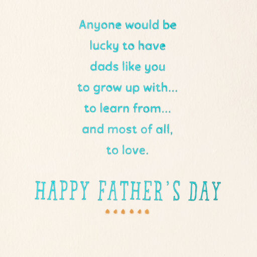 Two Great Dads Father's Day Card for Couple, 