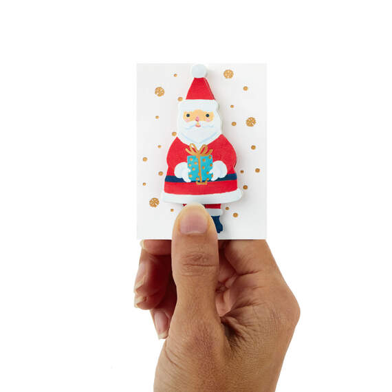 3.25" Mini Merry Santa Christmas Card, , large image number 1