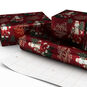 Happy Holidays Santa Burgundy Wrapping Paper Roll Wrapped pkg image number 2