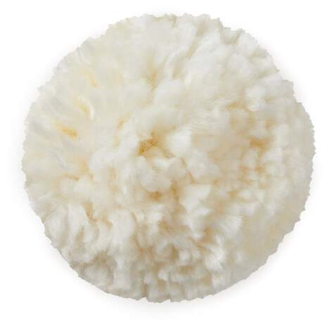 White Yarn Pom-Pom Gift Bow, 3.5", , large