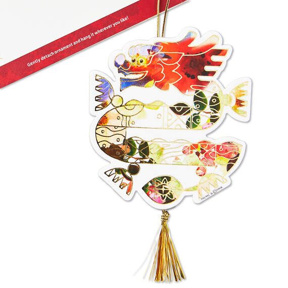 Year of the Dragon 2024 Chinese New Year Card With Hangable Ornament, , large image number 5