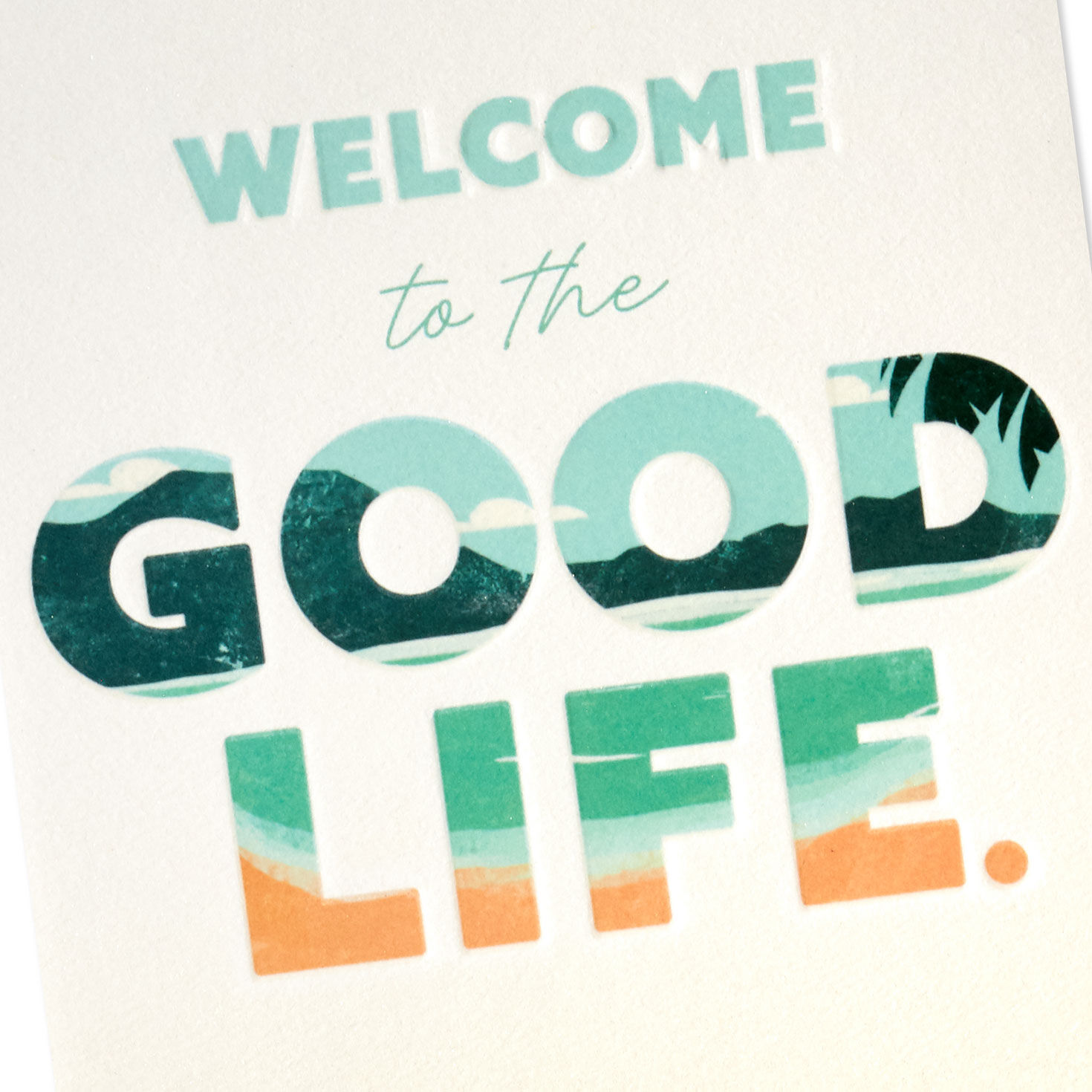 Beach Scene Lettering Retirement Congratulations Card Card Front Detail image number 4