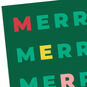 Rows of Merry on Green Christmas Card Card Front Detail image number 4