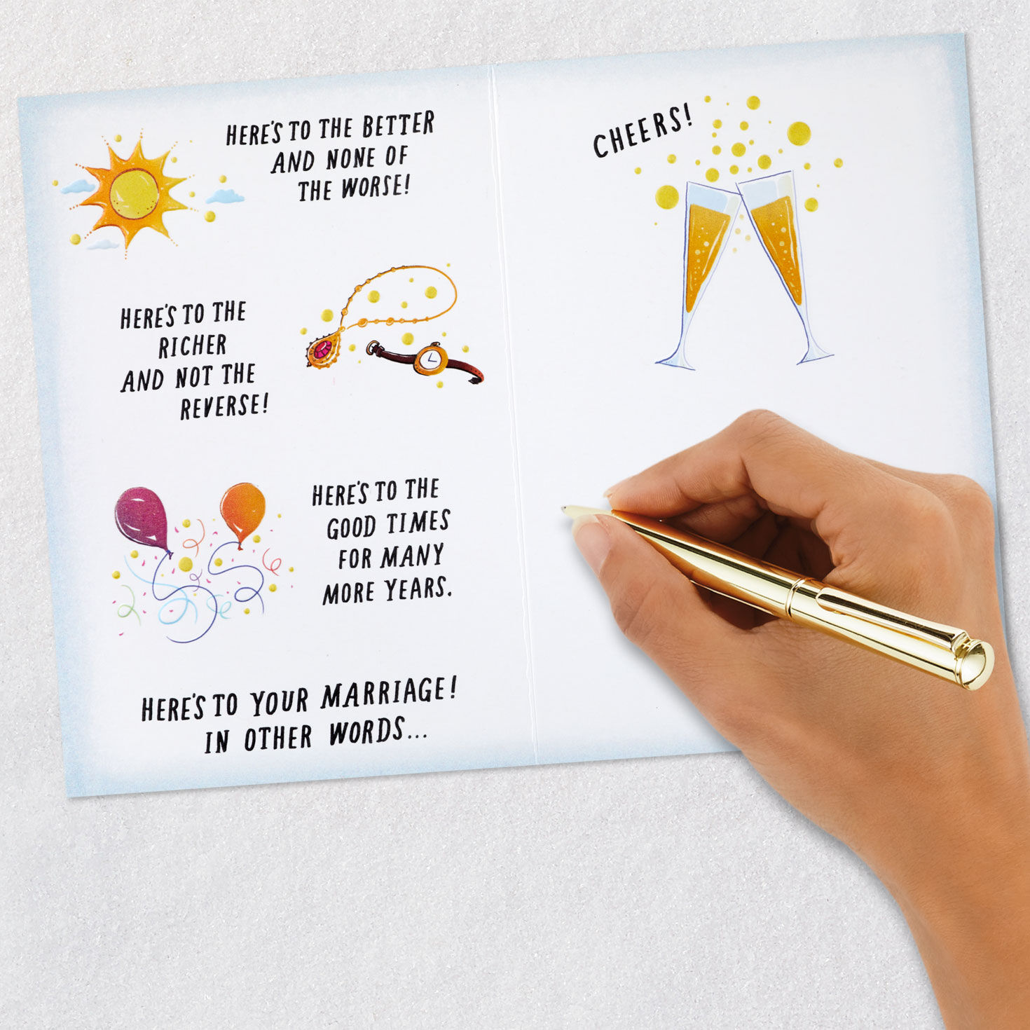 Birds and Champagne Anniversary Card  image number 7