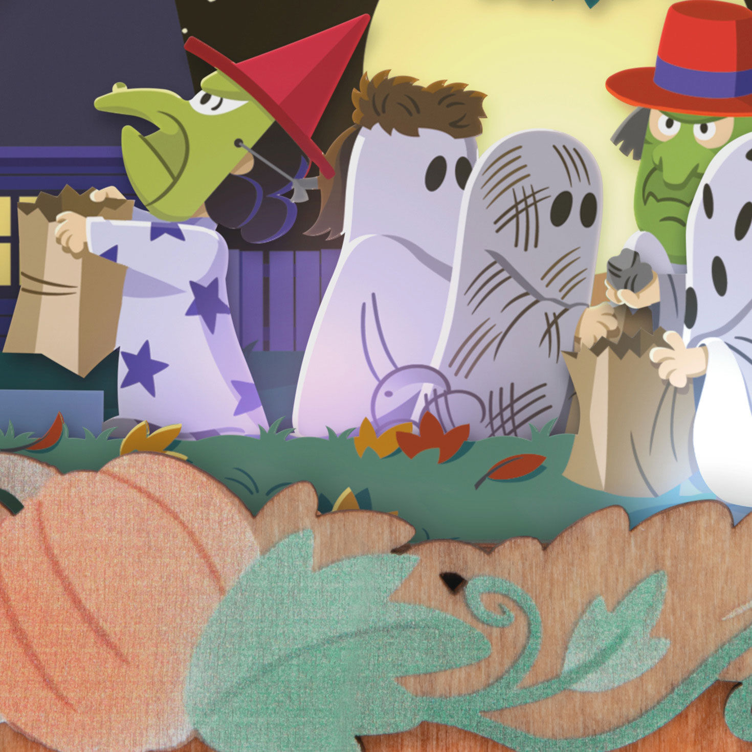 The Peanuts&reg; Gang It's the Great Pumpkin, Charlie Brown Papercraft Ornament With Light, , large image number 5