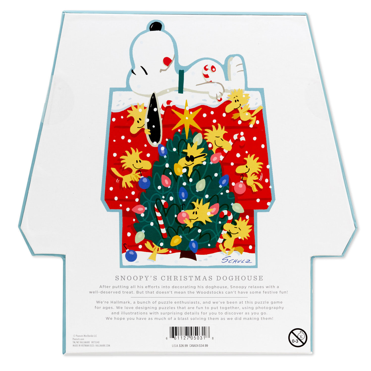 Peanuts® Snoopy's Christmas Doghouse 680-Piece Shaped Puzzle for only USD 28.99 | Hallmark