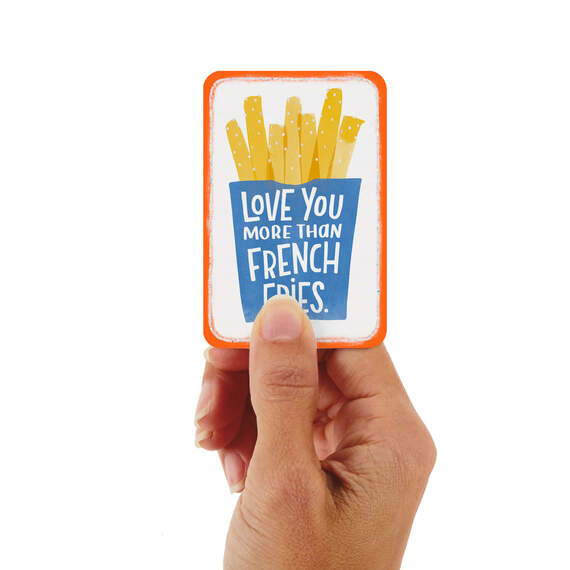 3.25" Mini Love You More Than French Fries Blank Love Card