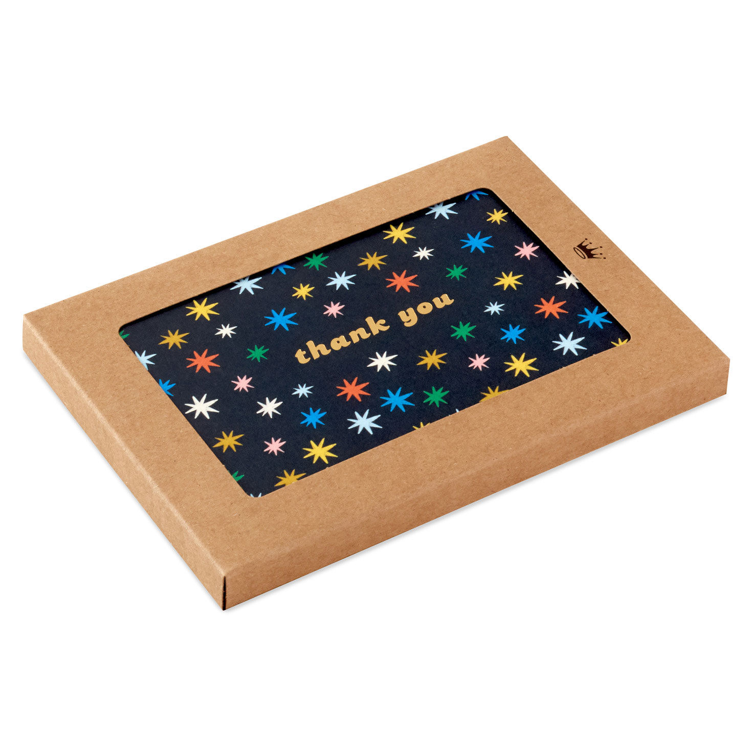 Colorful Stars on Black Boxed Blank Thank-You Notes, Pack of 10