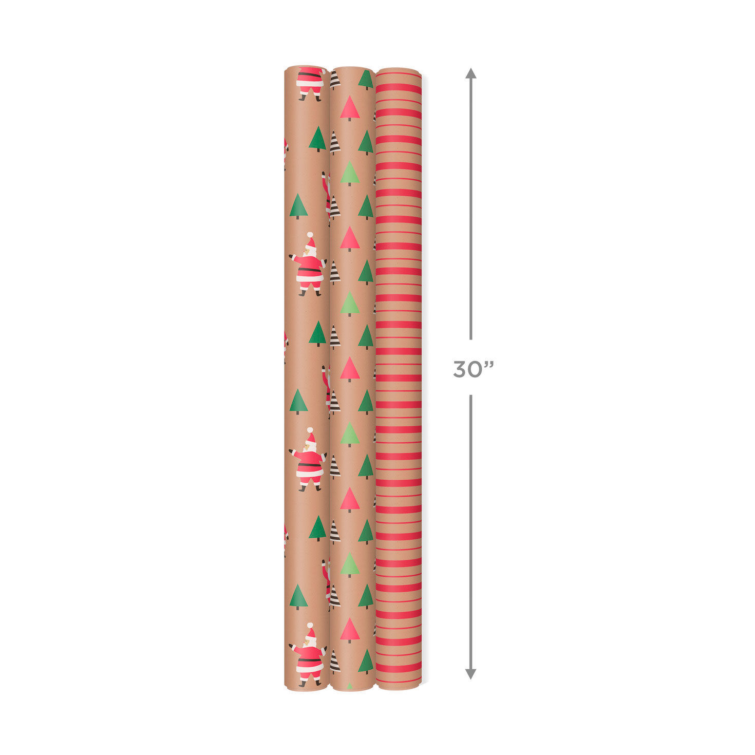 Merry Kraft Prints 3-Pack Christmas Wrapping Paper, 90 sq. ft. for only USD 16.99 | Hallmark