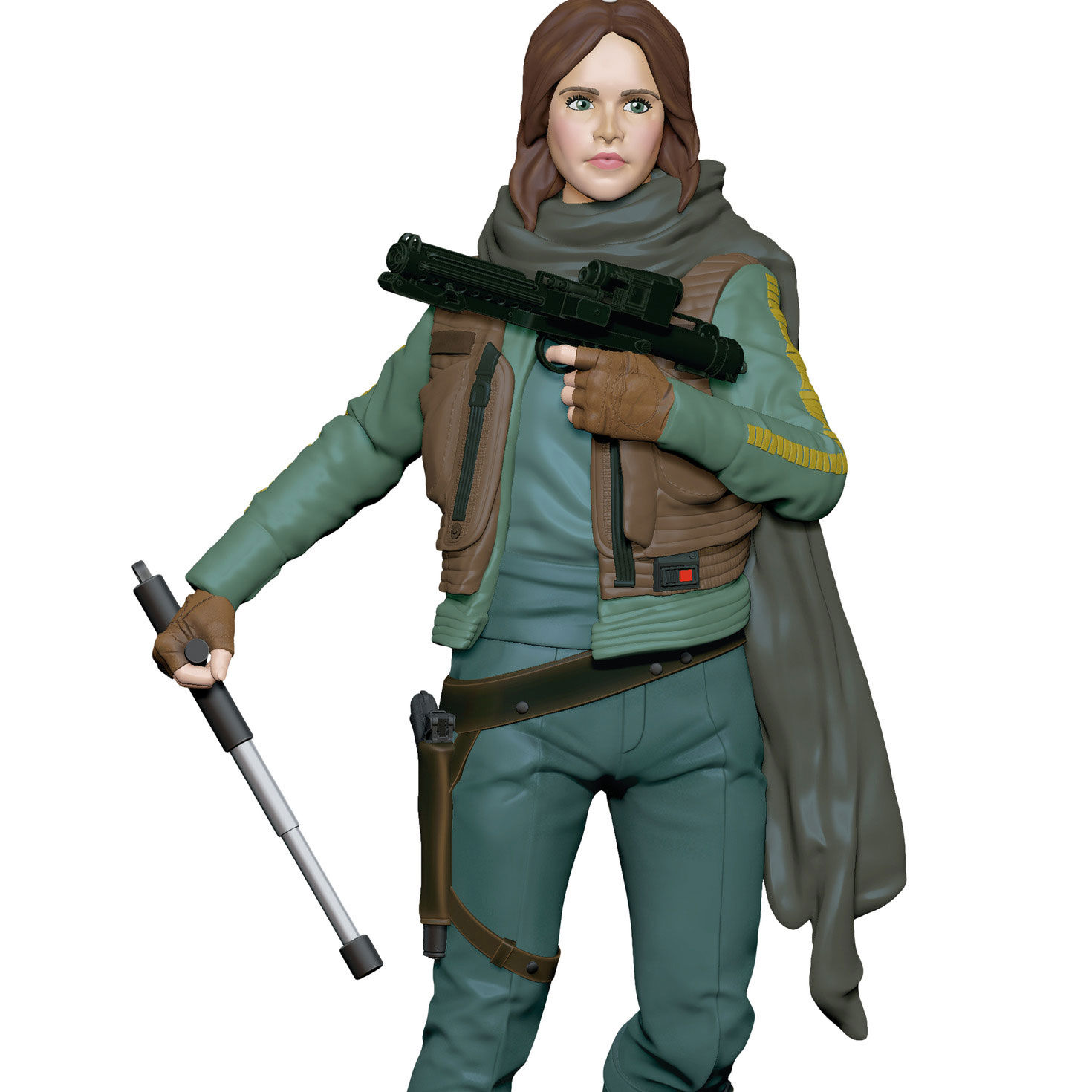 Star Wars Rogue One Jyn Erso Keepsake Ornament upclose view image number 5