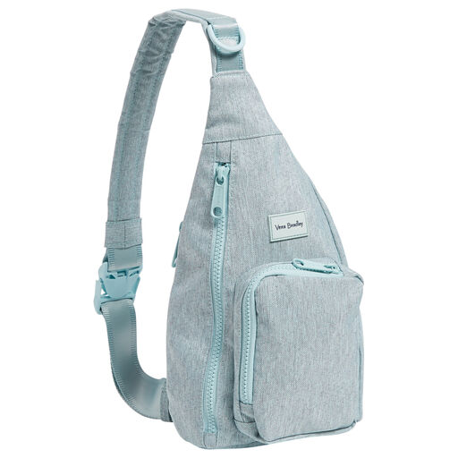 Vera Bradley Mini Sling Backpack in ReActive Navy Mint Heather, 