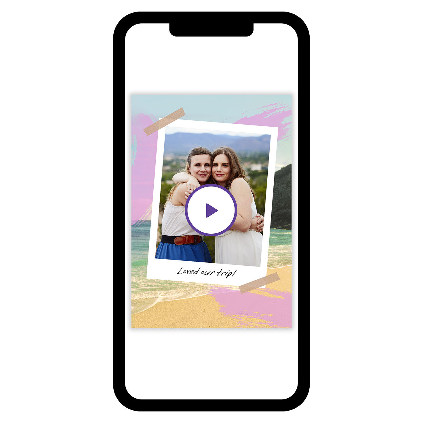 Beach Scene Instant-Photo Frame eCard