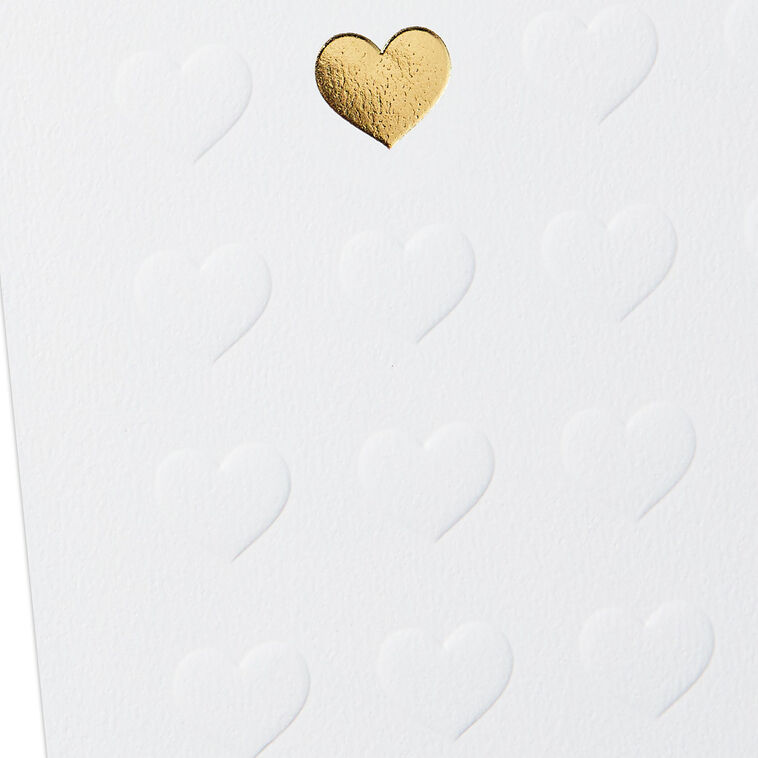 Embossed Hearts Signature Anniversary Card Card Front Detail image number 5