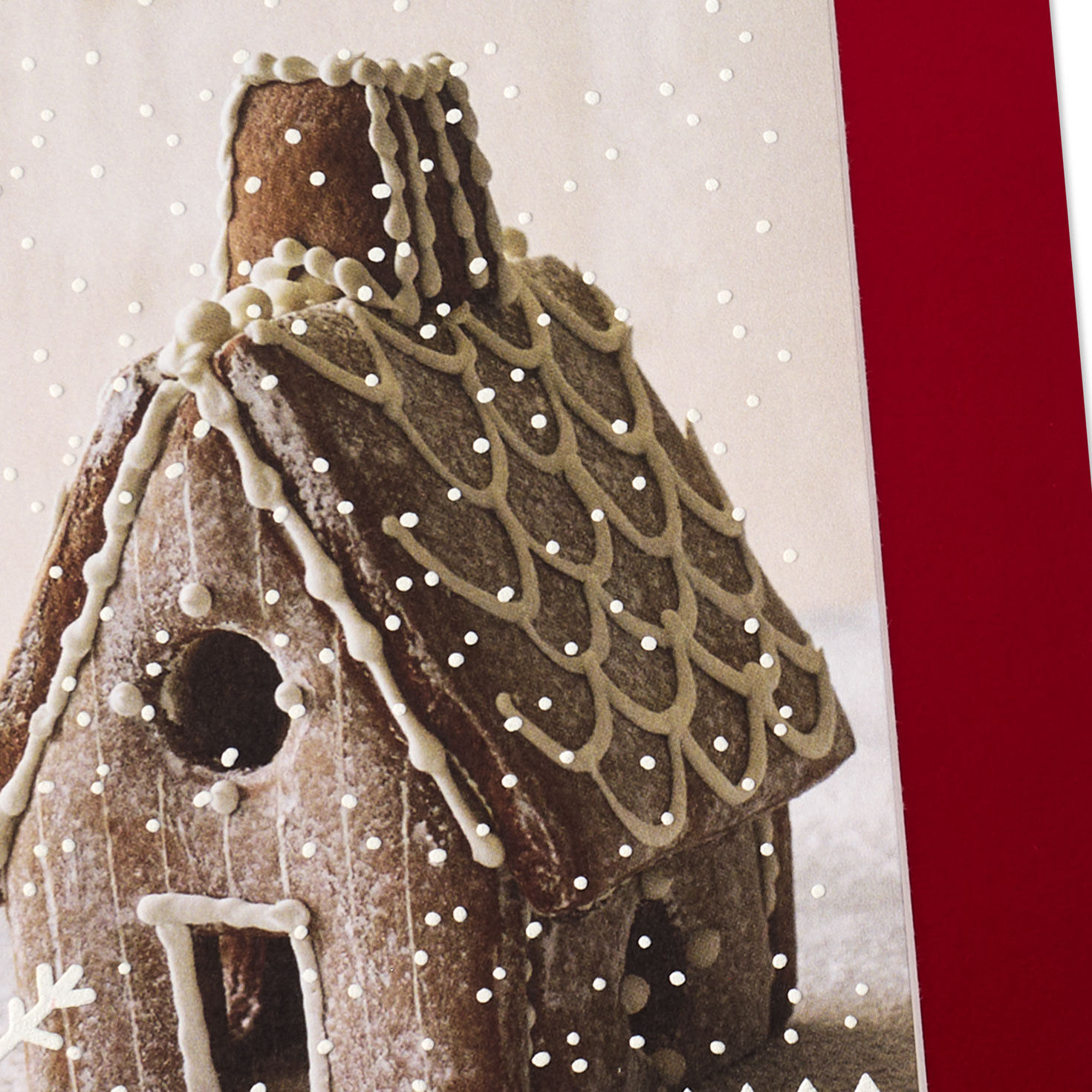 Gingerbread House Christmas Card for Daughter and Family Card Front Detail image number 5