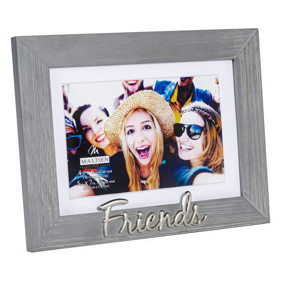 Malden Friends Gray Distressed Wood Picture Frame, 4x6/5x7, , large image number 2