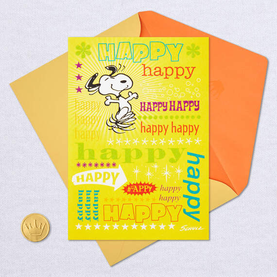 Peanuts® Snoopy Happy Dance Birthday Card, , large image number 5