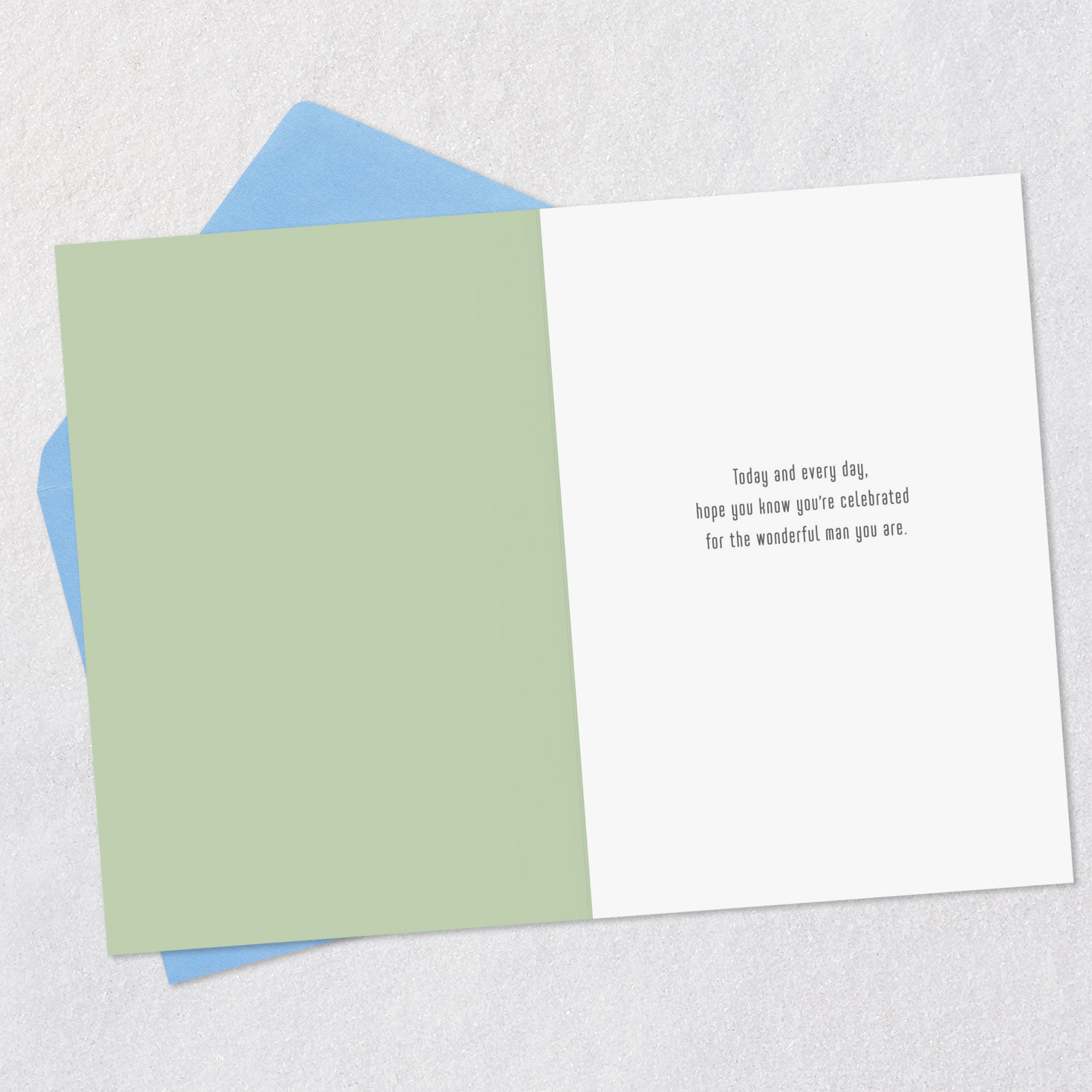 Elegant Leaves Father's Day Card Open Card with Envelope image number 3