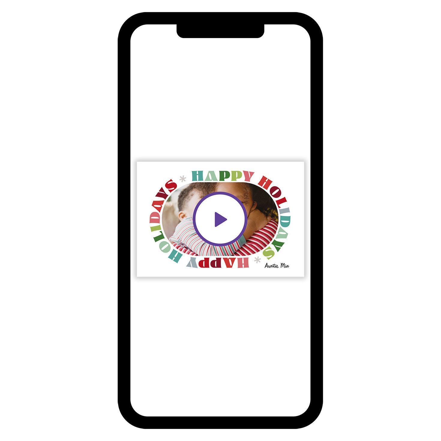 Colorful Block Letters Holiday eCard