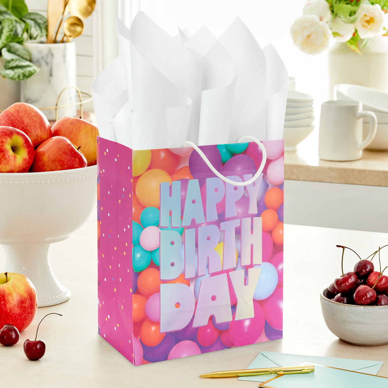 9.6" Balloon Flowers Medium Birthday Gift Bag for only USD 3.99 | Hallmark