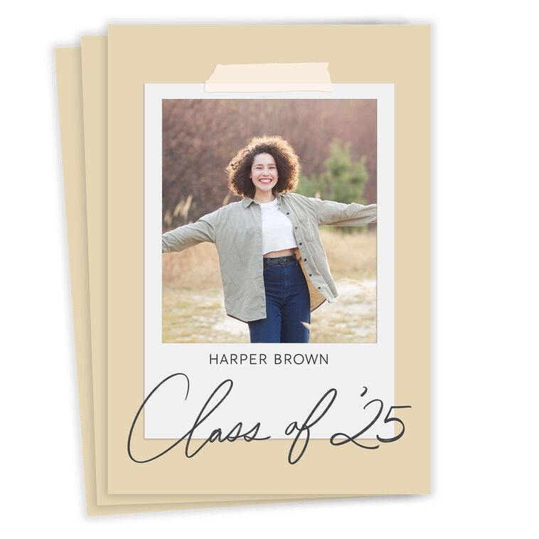 White Frame Class of '25 Graduation Announcement