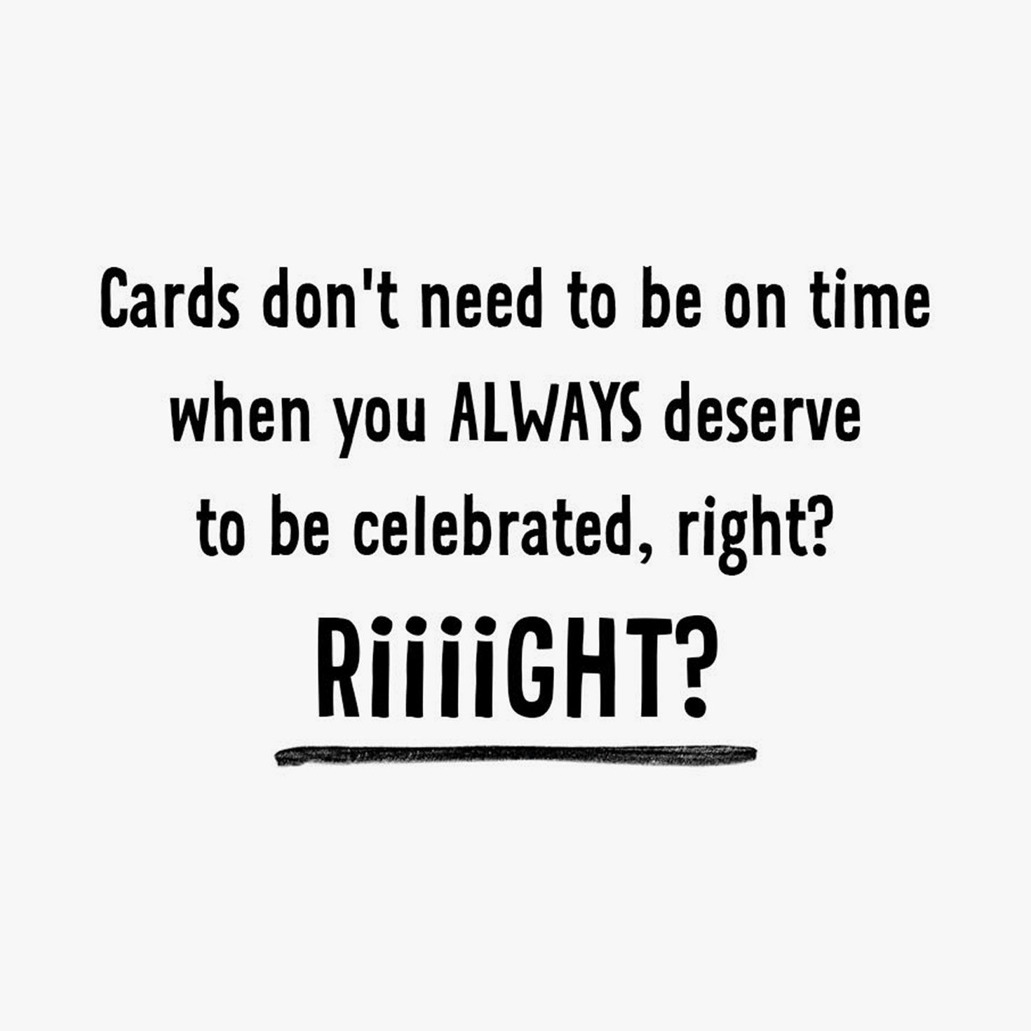 Colorful Strikethrough Typography Funny Birthday Card Sentiment image number 2